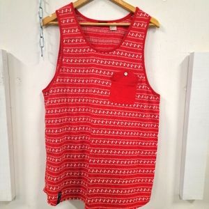 LRG Men's Tank Top Red Hip Hop Streetwear